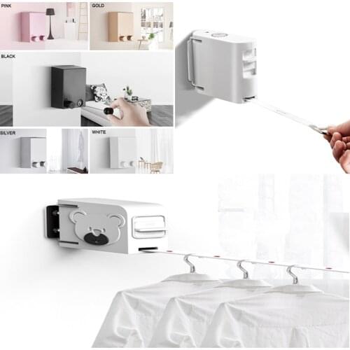 Retractable Clothesline Wall-mounted indoor Outdoor Washing Clothes Hanger Laundry Drying Line Balcony Invisible Drying Lines