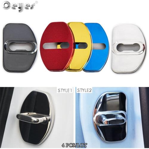 Ceyes Car Door Lock Protective Cover For Case For Skoda Octavia A4 A5 A7 Rapid Kodiaq Fabia Superb Yeti Karoq Auto Accessories