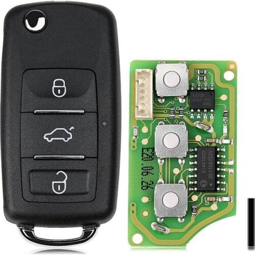 10pcs/lot Xhorse XKB510EN for B5 Type 3 Buttons Wired Universal Wire Remote Key for VVDI Key Tool