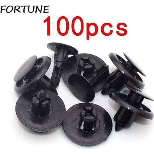 100pcs Car Auto Bumper Guards Fender Card Buckle 7MM Car Fender Retainer For Nissan Toyota Car-styling Accessories