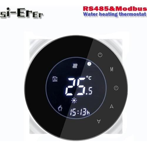 24VAC RS485 modbus underfloor thermostat，for NO/NC water heating,95-240VAC optional