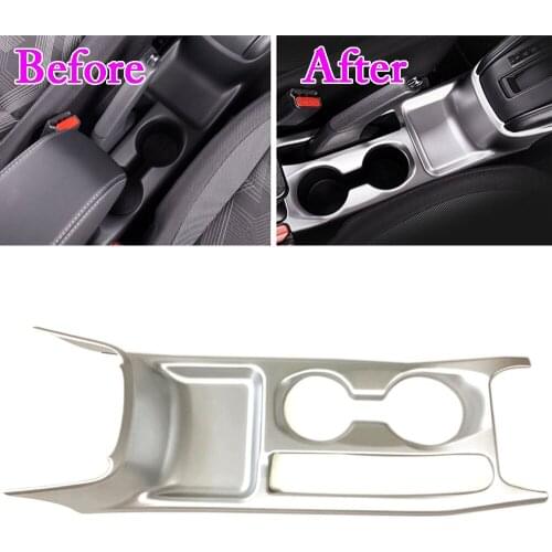 BBQ@Fuka ABS Plating Inner 1pcs Water Cup Holder Decoration Cover Trim For 17 Nissan Jinke Accessories Car Styling