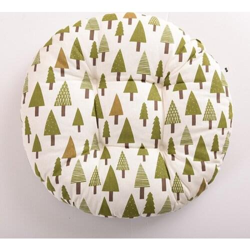 Bohemia Thick Cotton Home Office Car Sofa Chair Cushions Christmas Tree Plaid Round Floor Mat Tatami Cushion Pad 48*48cm/38*38cm