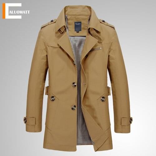CALUOMATT Men's Classic Trench Coats