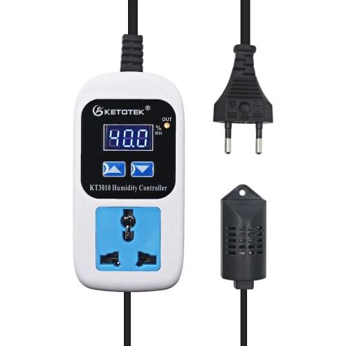 Digital Hygrostat 0~99%RH Humidity Controller 110V 220V 10A Direct Output Hygrometer Humidity Control Switch Humidity sensor