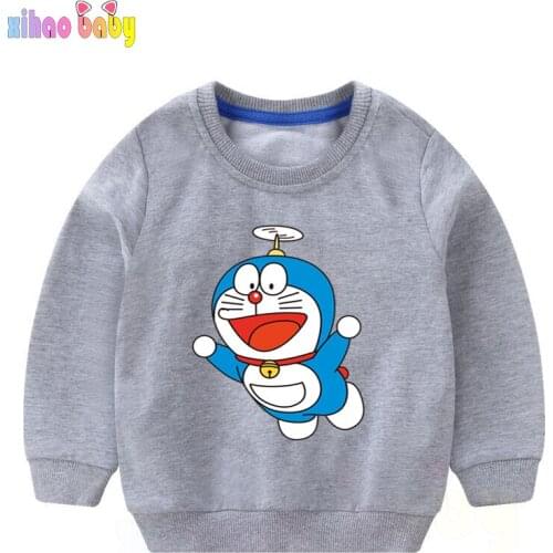 Kids Hooded sweatshirts Boys Cotton Print T shirt Autumn Pullover Toddler Girl Sweatshirt Animals Children Clothes Winter Tops