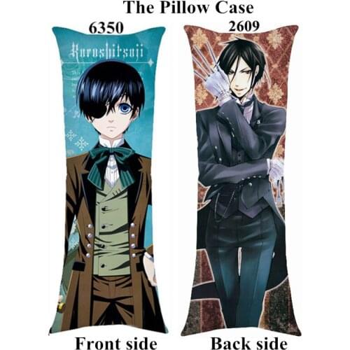 Cartoon Kuroshitsuji long Pillowcase anime Ciel Phantomhive Sebastian body pillowcover Only