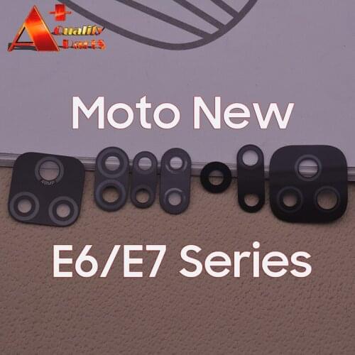 For moto E7 Power E6S E6 2020 E5 E4 Plus Play Original Back Rear Camera Lens Glass Replacement Cover