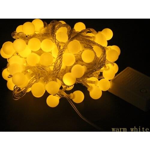 10/20/30/50m 100/200LED String Ball New year Christmas Fairy Light Indoor Outdoor Garland Party Wedding Holiday decorate Lights