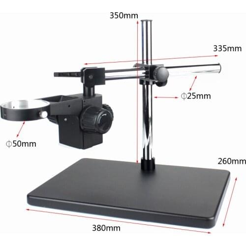 HDMI USB Video Microscope Camera Adjustable Boom Table Working Stand Holder + 50mm Ring Holder + Multi-axis Adjustable Metal Arm