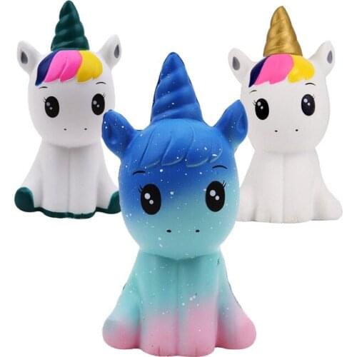 Kawaii Cake Squishy Jumbo Moon Unicorn Slow Rising Stress Relief Toy Squeeze Anti-Stress Toy for Kids Children for Adult Gift