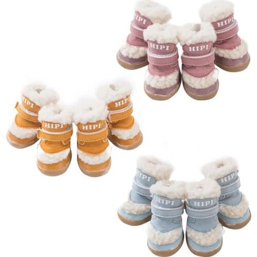 New Dog Boots Anti-Slip Sole Pet Dog Sneakers Waterproof Warm Pets Shoes Paw Protection Anti-skid Rain Shoes For Dog Cat Product