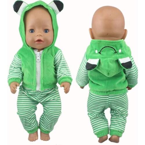 New Cute animal Suit For 17 Inch Baby Doll 43cm Clothes, Doll accessories