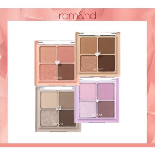 Romand 4 Colors Eye Shadow Palette Matte Shimmer Glitter Sequins Pigment Women Beauty Eye Makeup Professional Cosmetics
