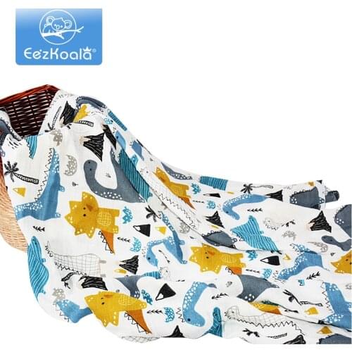 EezKoala 2layers Muslin Baby Swaddl Blanket Newborn Wrap Hammock Swaddling Padding Nubble Wraps Bath Towel