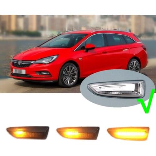 Suitable for Vauxhall Opel Astra J P10 Astra K B16 GTC Sports Tourer Smoke Black Dynamic LED Indicator Side Marker Signal Light