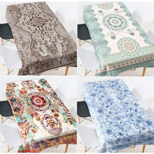 Geometric stripe printing rectangular table tablecloth Anti-stain tablecloth picnic blanket Oilcloth on table party decoration