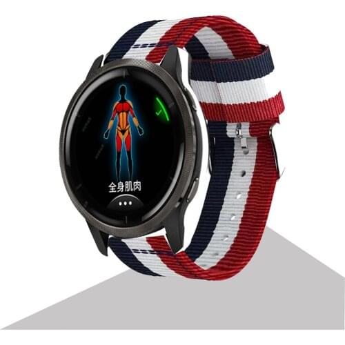 Vivoactive3 Correa Watchband Strap For Garmin Vivoactive 4 3 /Venu SQ 2 Nylon wrist Band Bracelet for Forerunner 245 245M 645