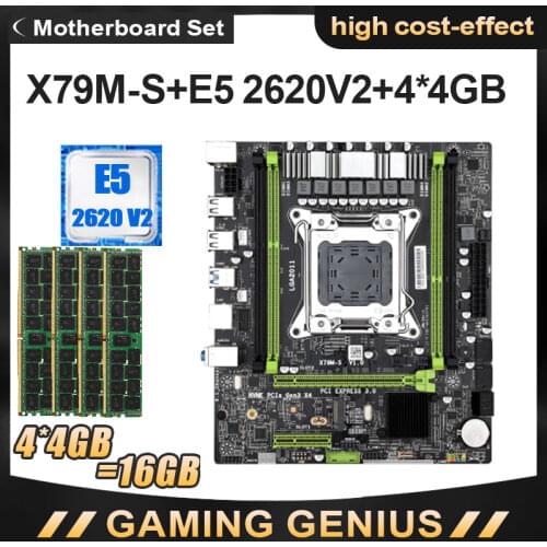 X79M-S 2.0 LGA 2011 Motherboard With SATA USB 2.0 M.2 NVME Support DDR3 ECC REG RAM Desktop Memory And E5 2620 2689 2690 2630