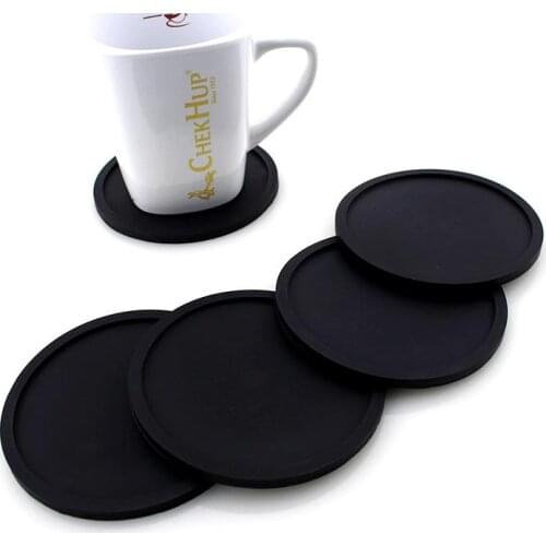 Silicone Round Coaster Coffee Cup Holder Waterproof Heat Resistant Cup Mat Thicken Coffee Coaster Cushion Placemat Pad SN3621