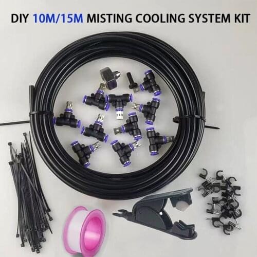 HEMAN DIY Misting Cooling System Garden Greenhouse Sprayer Outdoor Patio Plant Spray Kits
