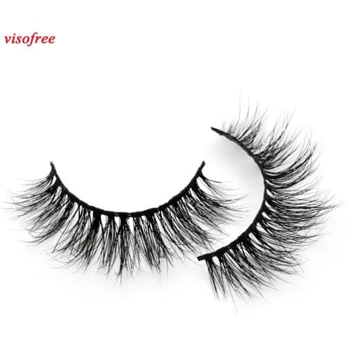 Visofree Eyelashes 3D Mink Lashes Thick Mink False Eyelashes Hand Made Full Strip Eye Lashes cilios dramtic eye lashes 102