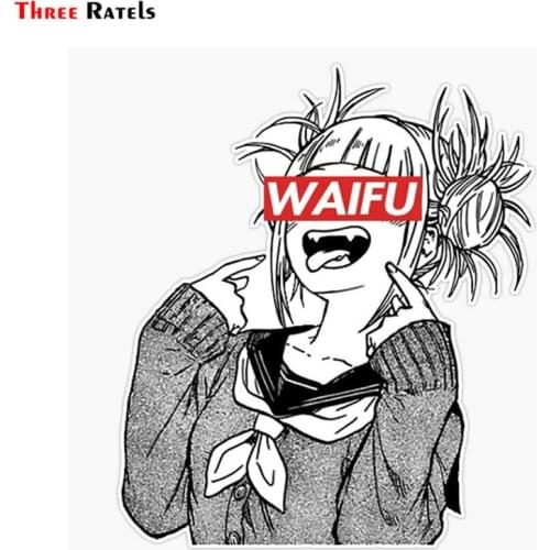 Three Ratels FC442-B Himiko Toga Waifu Waterproof Vinyl Decal For Car Bumper Laptop Window