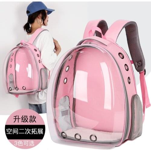 Cat bag breathable portable pet carry backpack cat and dog outdoor travel backpack transparent space style pet backpack cat bag