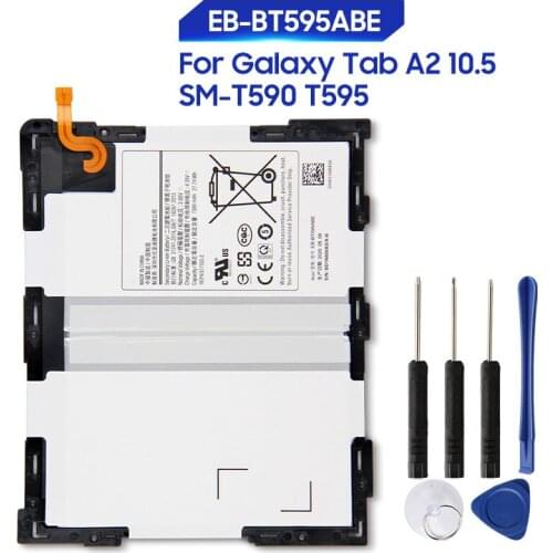 Original Replacement Samsung Battery For Galaxy Tab A2 10.5 SM-T590 T595 SM-T835 EB-BT595ABE Genuine Tablet Battery