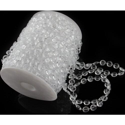 10mm Beads 30meters/roll Hanging Acrylic Bead Strand For Wedding Christmas Tree Centerpiece Decor