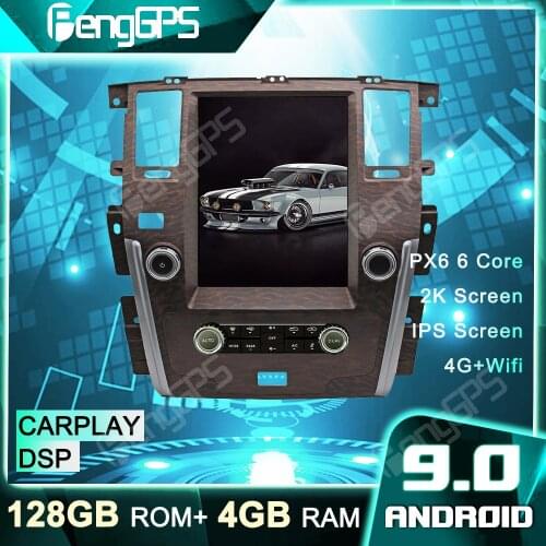13.6 Inch Android 9.0 Tesla Vertical Screen For NISSAN PATROL 2010-2018 Car Player GPS Navigation Multimate Audio System FM Unit