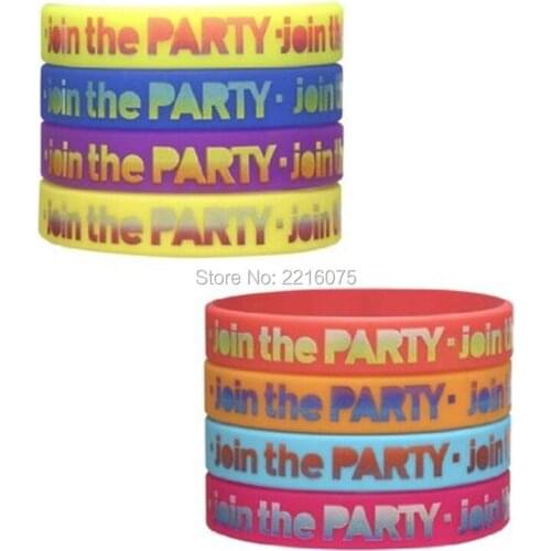 300pcs join the party Fitness CrossFit zumb wristband silicone bracelets free shipping by DHL express