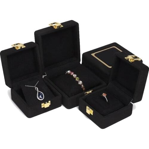 4Pcs Metal Buckle Jewelry Box Ring Pendant Bracelet Jewelry Storage Box