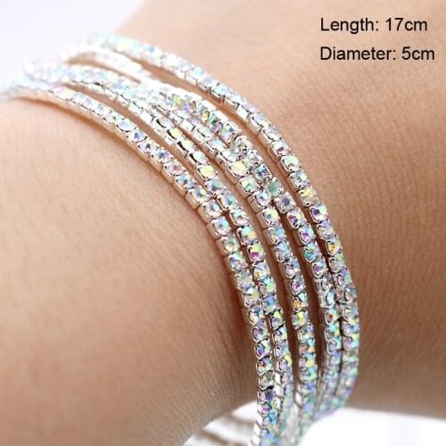 New Arrive 5pcs Elastic Crystal Beads 2mm Charming Lovely Bling Bling Crystal Rhinestones Bracelet Jewelry Gift for Summer Days