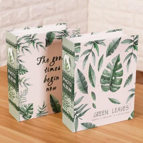 6 Inch Photo Album 100 Pockets Green Plants Picture Storage Scrapbooking Picture Case Family Wedding Photo Album Home Decor