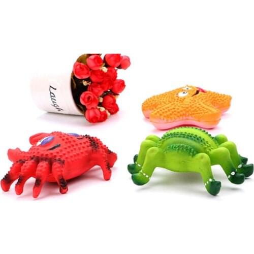 Puppy Accessories Sound Toys Pet Chew Tools Interactive 1 PC Non-toxic Dog Toy Spider Crab Shape Pet Supplies