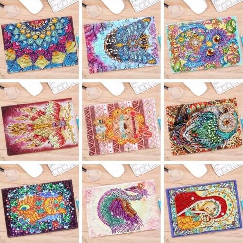 Diamond Painting DIY Diary Book Notebooks Special Shaped Cross Stitch kit Journal Diamond Embroidery Mosaic animal pattern Gift