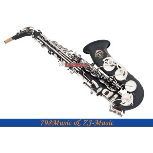 NEW Professional Eb Alto Saxophone Matte Black Sax High F# Abalone Shell Key