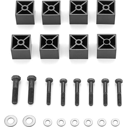 Car Parts For Jeep Wrangler TJ 1997-2006 1.25" Seat Lift Kit / Spacer Blocks Black Anodized CNC Machined T6 Billet Aluminum