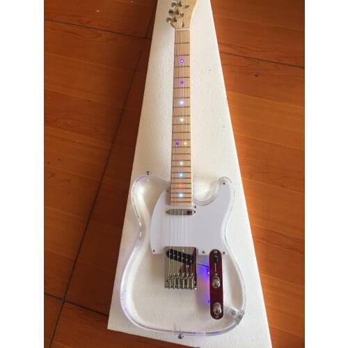 Free delivery / Maple fingerboard acrylic led seven color light high end TL Guitar / customizable China Electric Guitar
