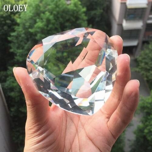 Free shipping 80mm Crystal Glass Diamond clearly color High quality K9 AAA 1pcs for wedding gift Home decoration love diamond