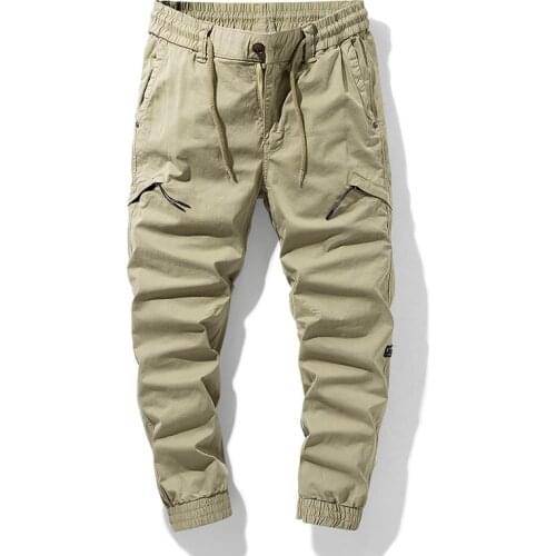 2021 Men Cotton Cargo Pants Men Joggers Military Casual Tactical Pants Male Hip Hop Army Trousers 29-38