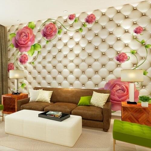 CJSIR Papier Peint 3d Wall Mural Wallpaper Photo Wallpaper Flowers Tv Sofa Background Wall Papel De Parede Floral Wall Paper