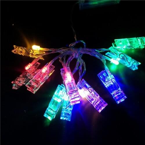 Chicinlife 10 Led Photo Clip String Light Baby Shower Birthday Wedding Party Decoration Garland Banner Led Clip Light