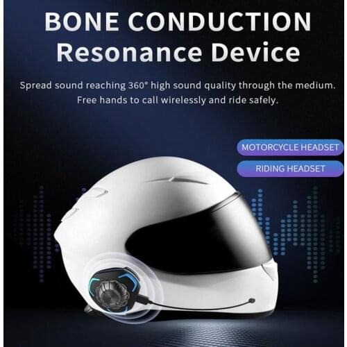 Motorcycle Helmet Intercom Headsets Stereo Speaker Headphones Wireless Bluetooth Bone Conduction IP68 Waterproof Sports Earphone