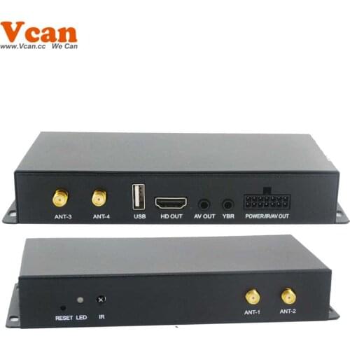Germany DVB-T2 H265 4 Tuner 4 Diversity Antenna Auto mobile High Speed digital receiver DVB-T26540