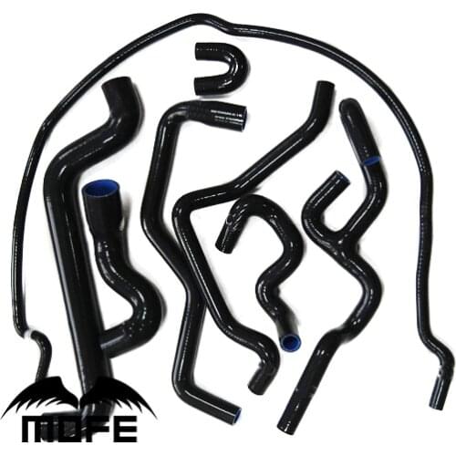 Customized / Original Logo 8PCS Silicone Heater Hose For Saab 9-5 1999-2001 Black