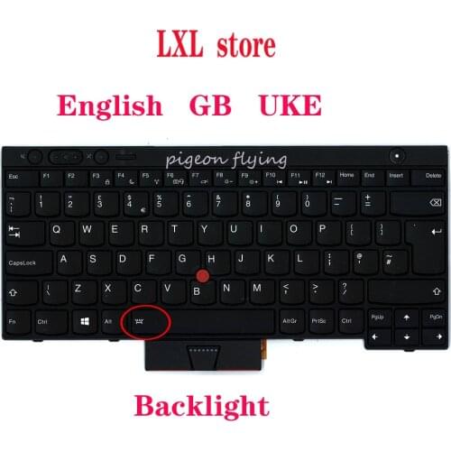 0C01952 for Lenovo Thinkpad T430 T430i T430S T430SI keyboard English GB UKE Backlight FRU 04X1269 04Y0557 04Y0668 04X1382