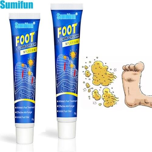 1pc Sumifun Athletes Foot Cream Antibacterial Ointment Beriberi Odor Cream Anti Fungal Itch Peeling Blister Plaster Foot Care