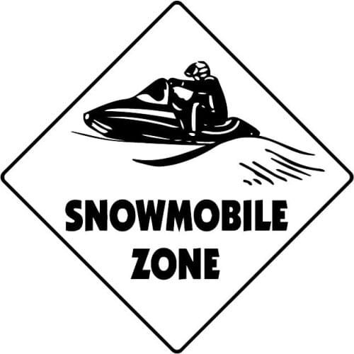 15.6CM*15.6CM Snowmobile Crossing Decal Zone Creative Car Sticker Decals Bumper Decoration Accessories